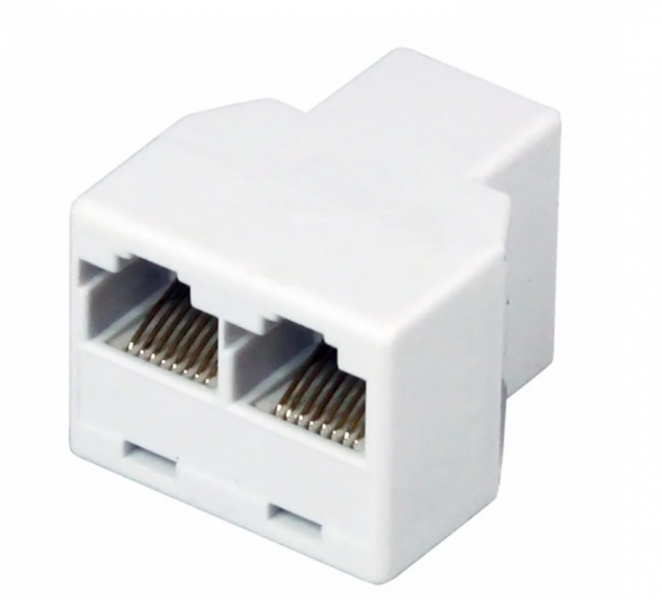 Адаптер - разветвитель RJ45  2  гн.  8р8с +  гн.   8р8с