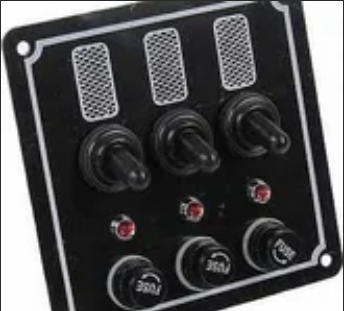 Панель 3 тумблера (10А 24VDC -20A 12VDC)