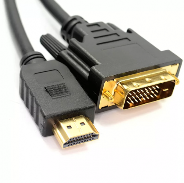 Шнур  штекер.  HDMI - штекер DVI-D(24+1)   1,5 м  2 феррита