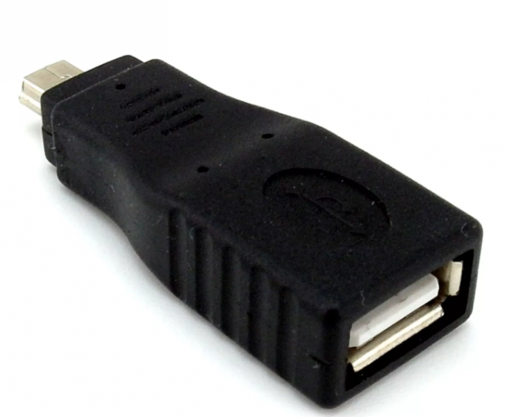 Переходник    гнездо  USB-A  -  штекер  mini   USB-A