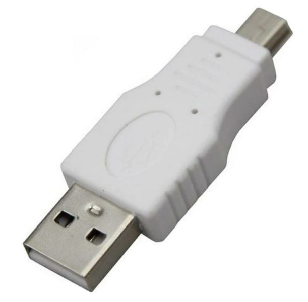 Переходник  штекер  USB - штекер  mini B    20 см